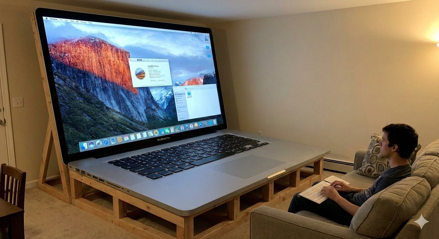 Generate Image of 100-Inch MacBook