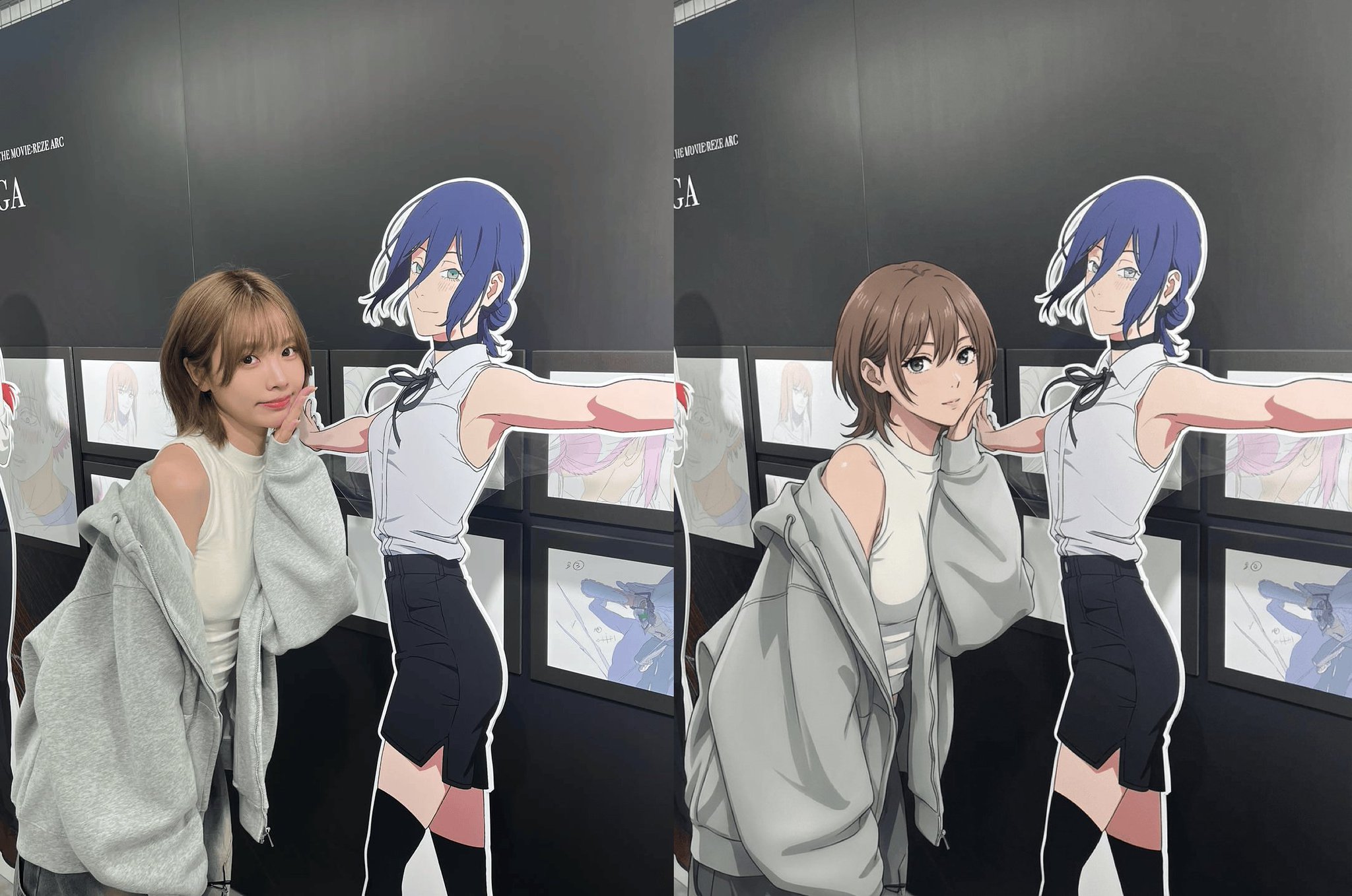 Modern Anime Movie Style, Only Modify Girl on Left