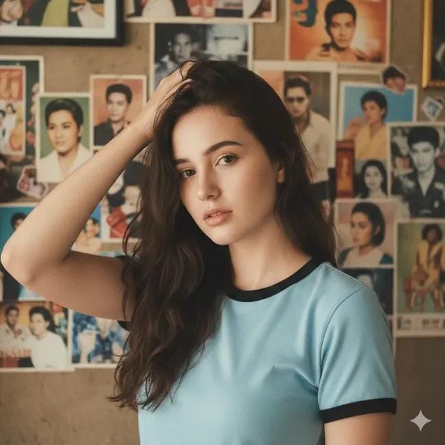 Vintage-Retro Natural Beauty Young Woman