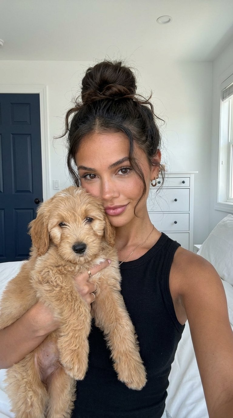 Lighting and Puppy: Insanely Clean Selfie