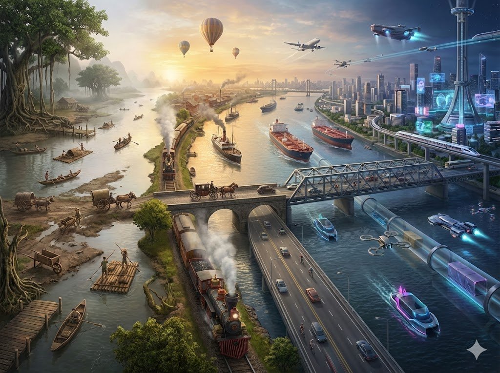 Panoramic Landscape of Transportation Evolution