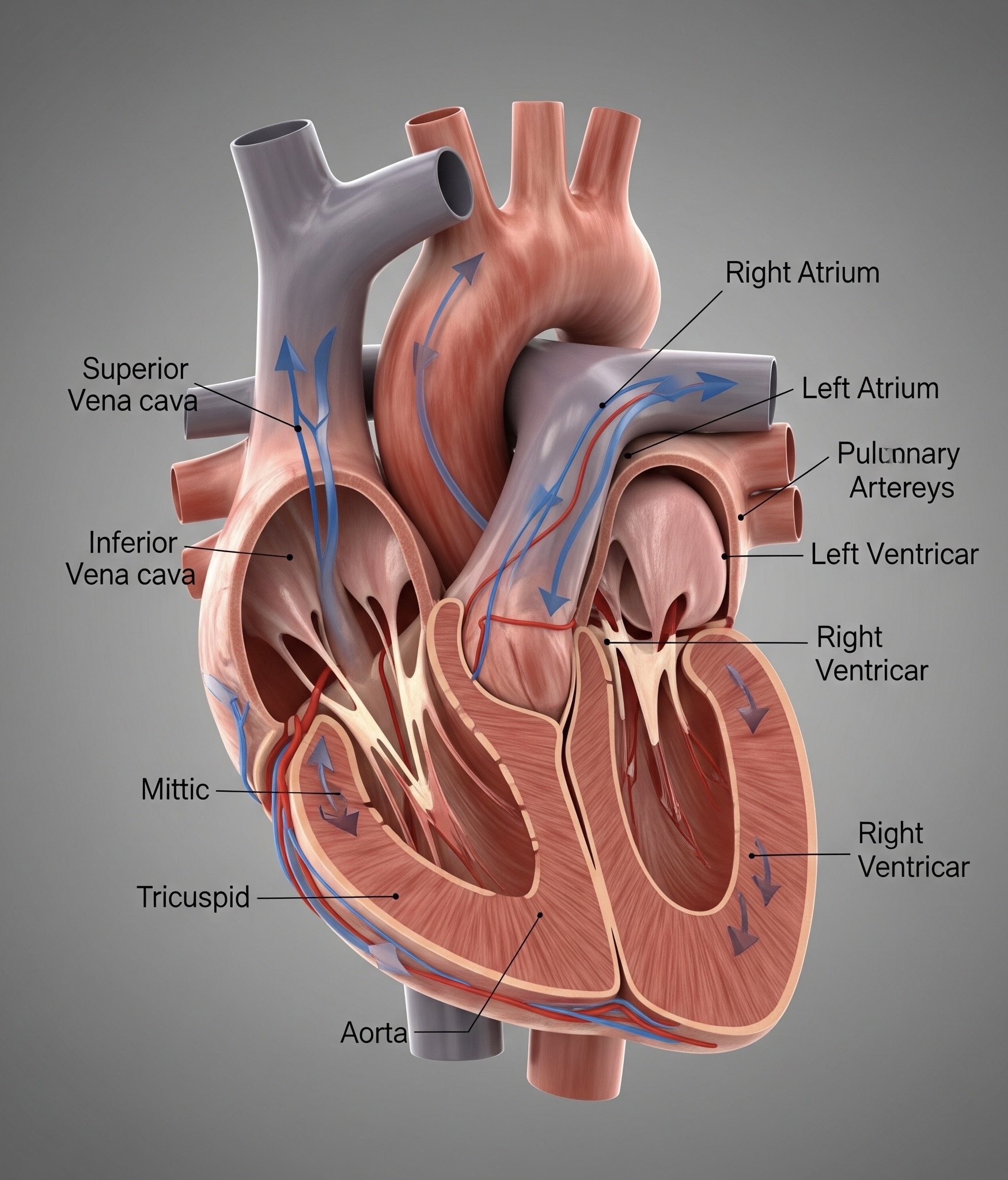 3D Human Organ Model Example: Realistic Heart Display and Explanation