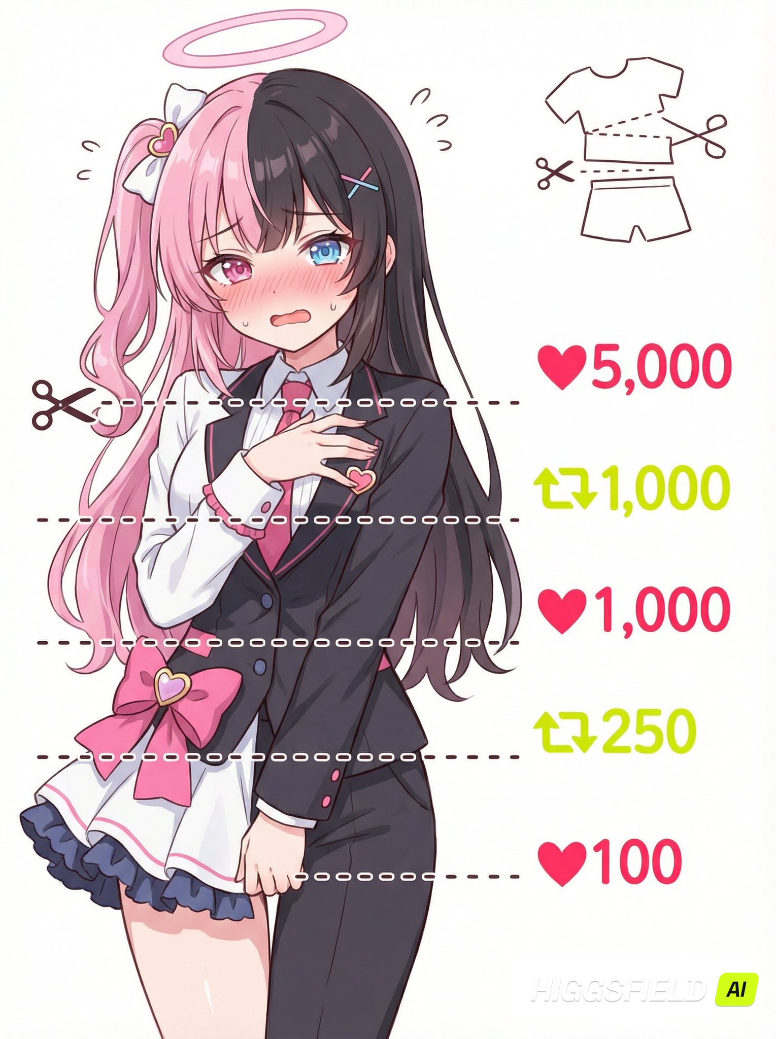 Nano Banana Pro Meme Style Clothing Cut Line Illustration Prompt