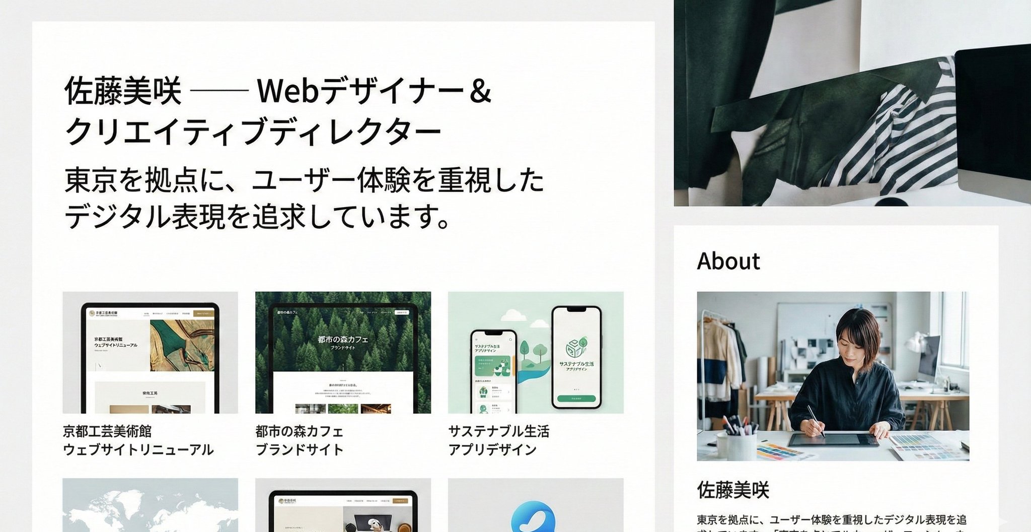 虚构网页设计师的作品集图片