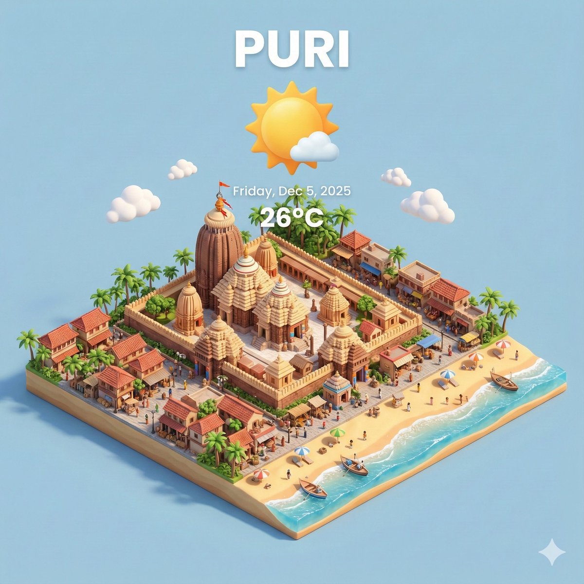 Miniature 3D City + Live Weather