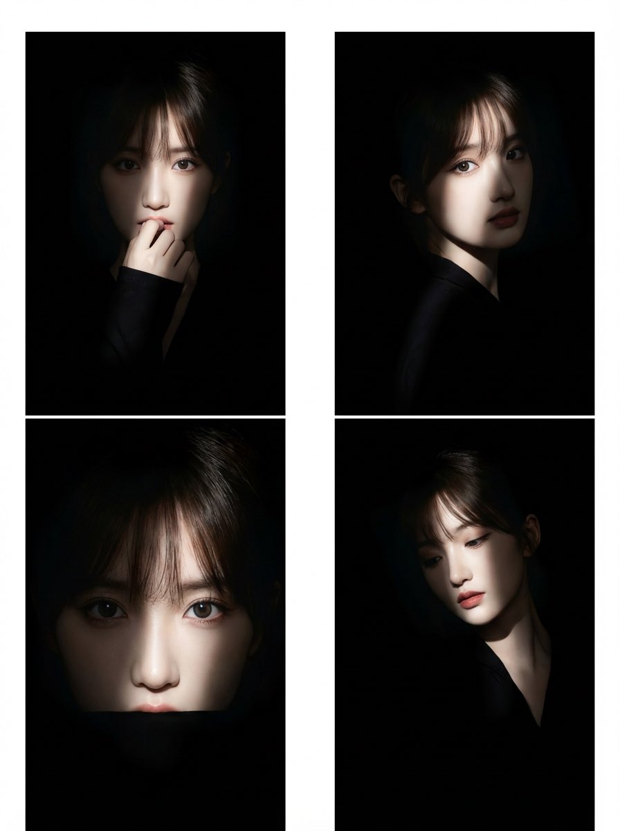 2x2 Grid Split Screen Collage in Hyperrealistic Anime Style with Chiaroscuro Lighting - 5