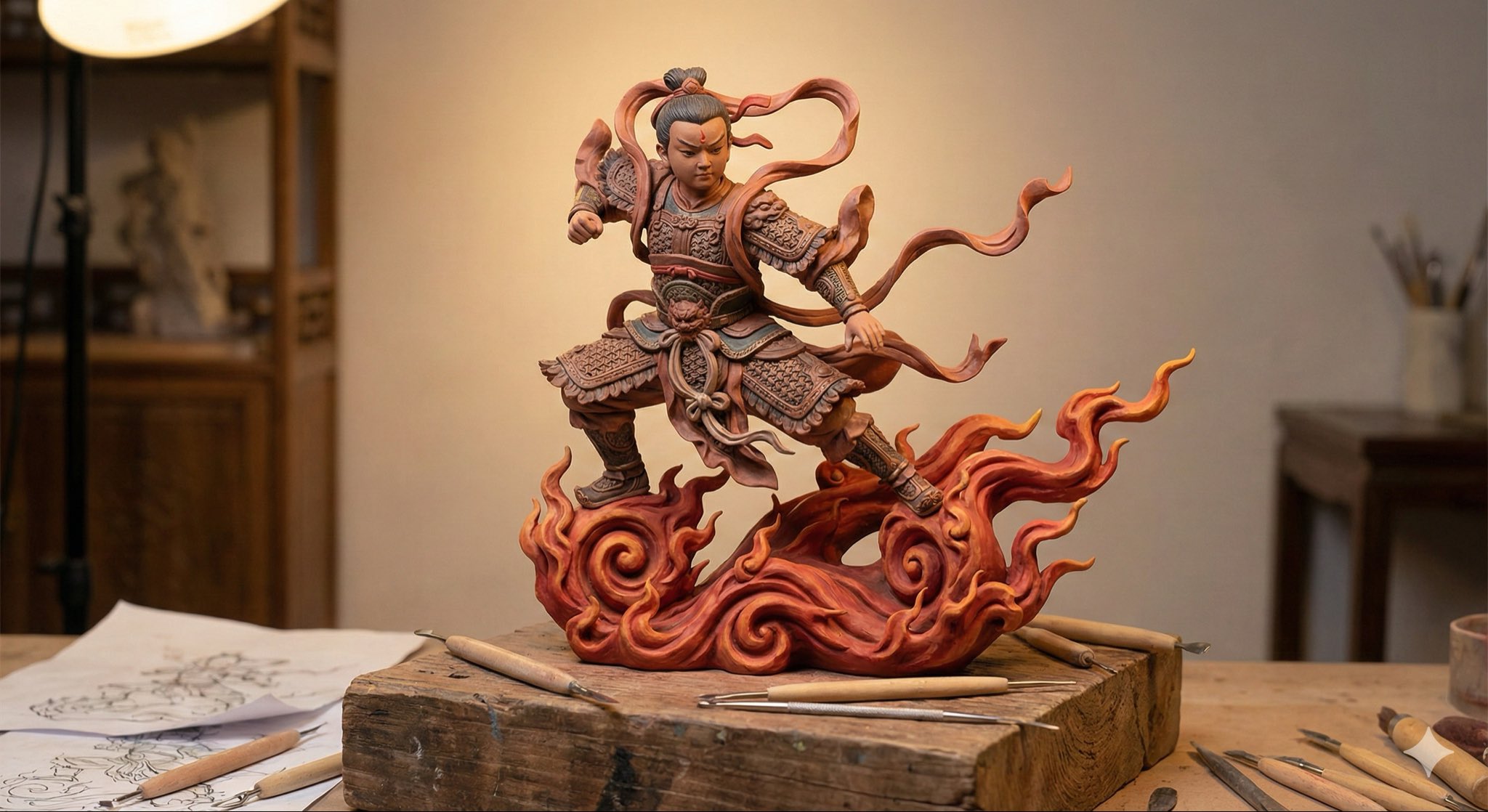 纳米香蕉Pro 生成3D雕塑粘土风格模型