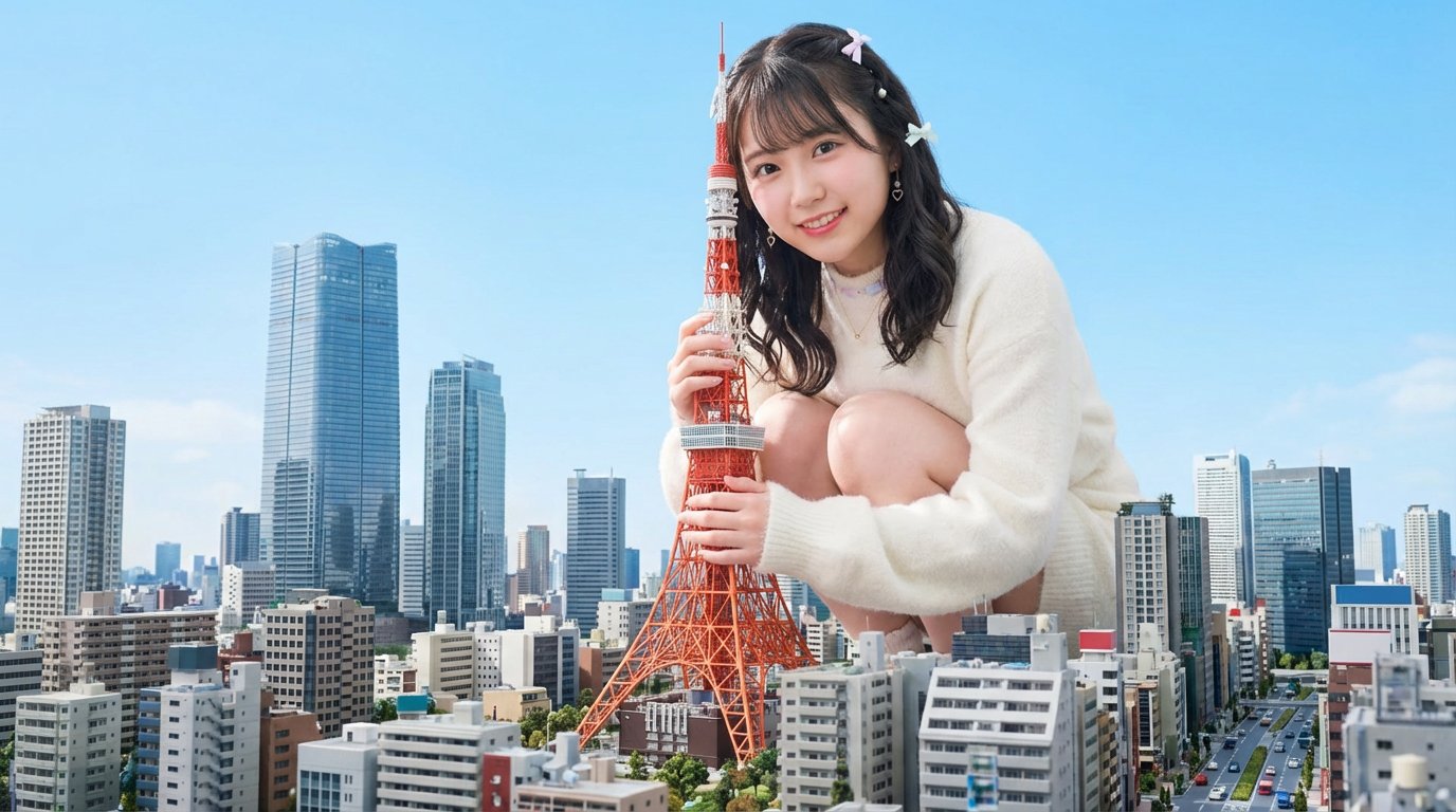Become a Giant with Nano Banana Pro and Capture a Photo with Tokyo Tower📸