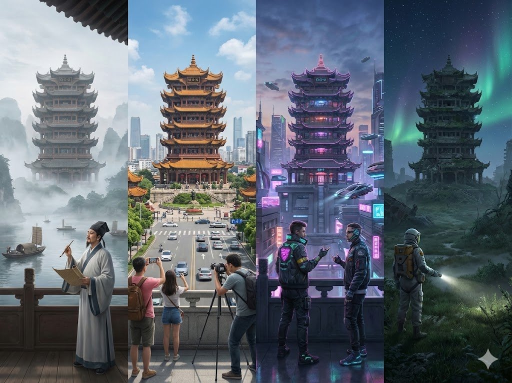 Parallel Montage: Four Time Period Stories at the Same Location