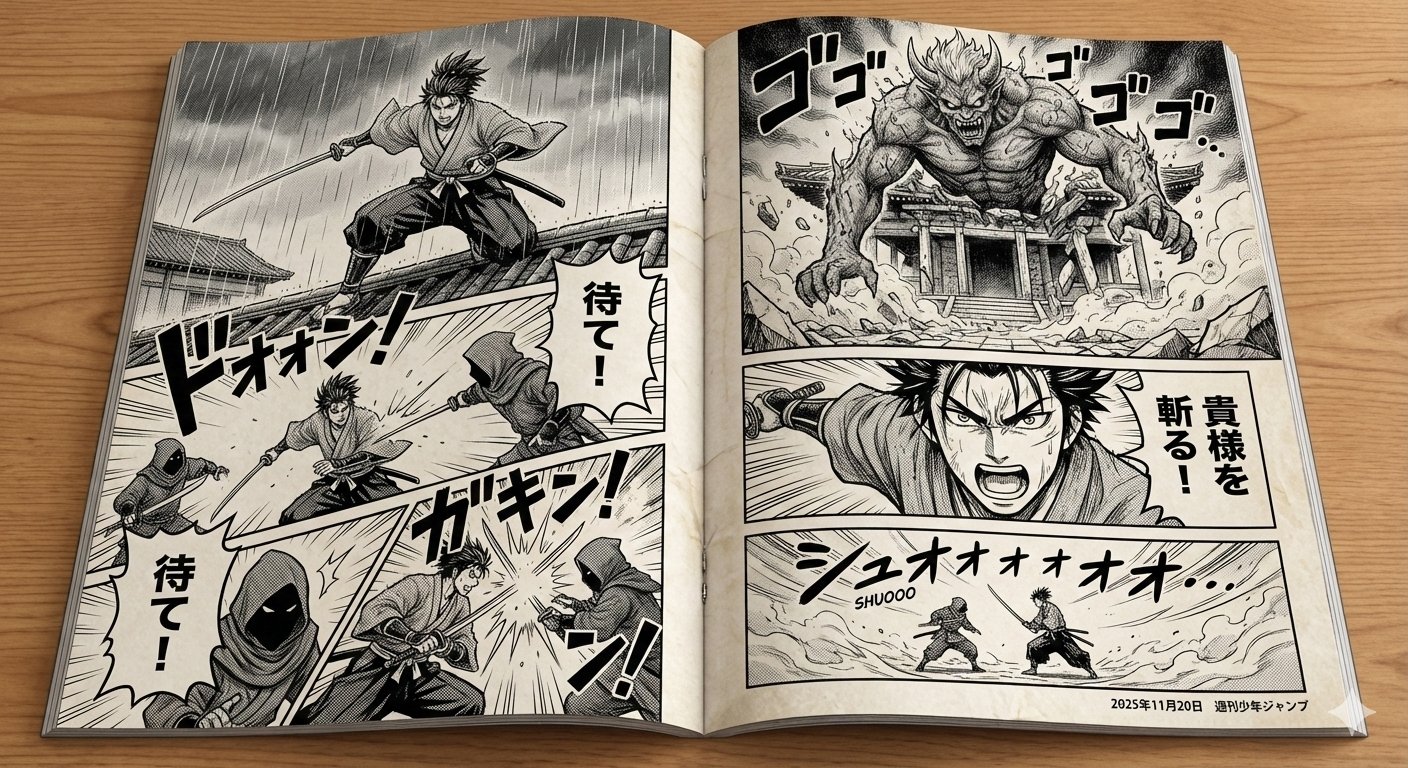 Nano Banana Pro/2: Create a Realistic Double-Page Manga Magazine